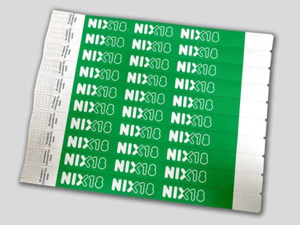 NIX18 Tyvek Polsbandjes in het groen op vel