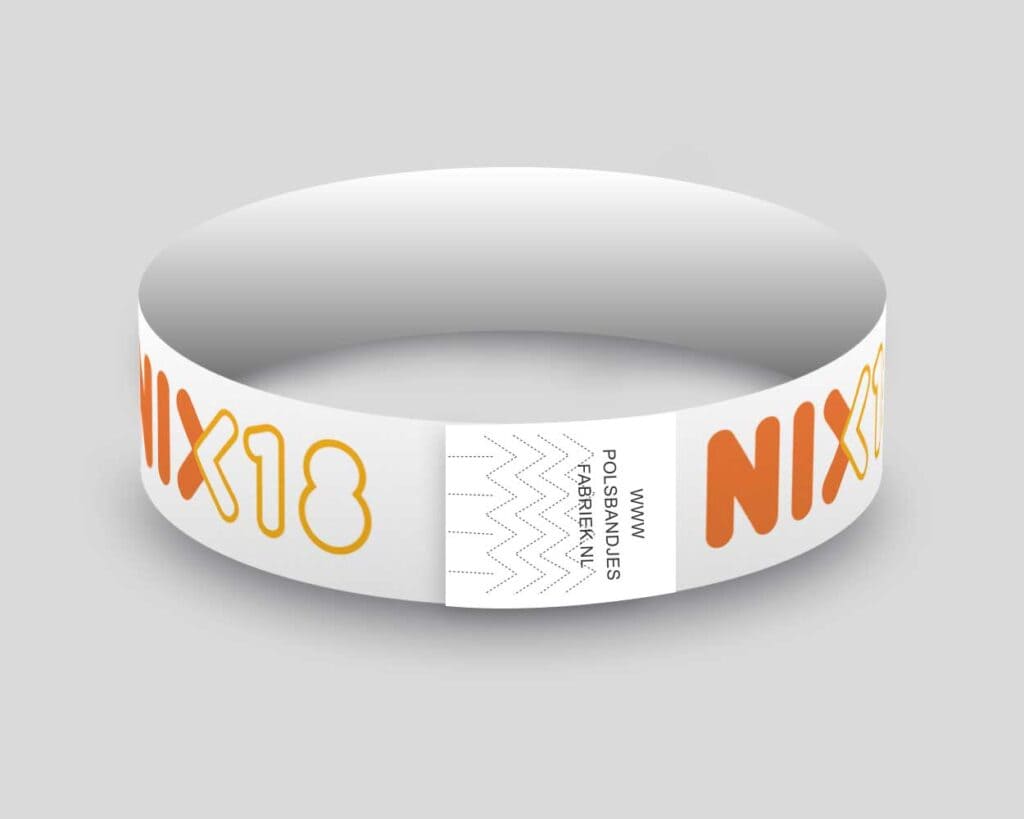 NIX18 Tyvek Polsbandjes in het wit